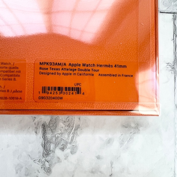 NEW Apple Watch Hermes 41mm Rose Texas Leather Attelage Double Tour Band - Picture 4 of 9